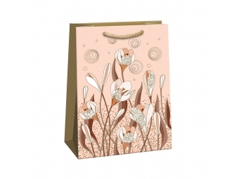 Argus taška darčeková celor. Lux T8L (300x420x140mm), ruž. biele kvety