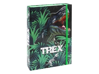 JUNIOR Box na zošity Jumbo MAX A4 s gumičkou dizajn T-Rex