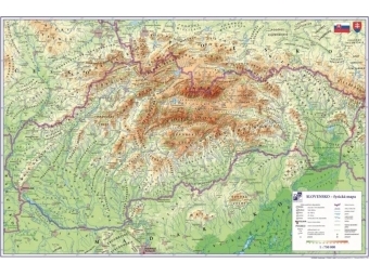 Podložka s mapou Slovenska 40x60cm